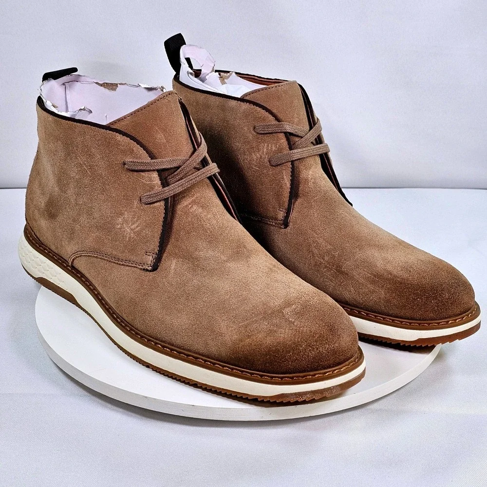 Vince Camuto Stuwert Mens Brown Suede Leather Chukka Boots VM-STUWERT 10.5M